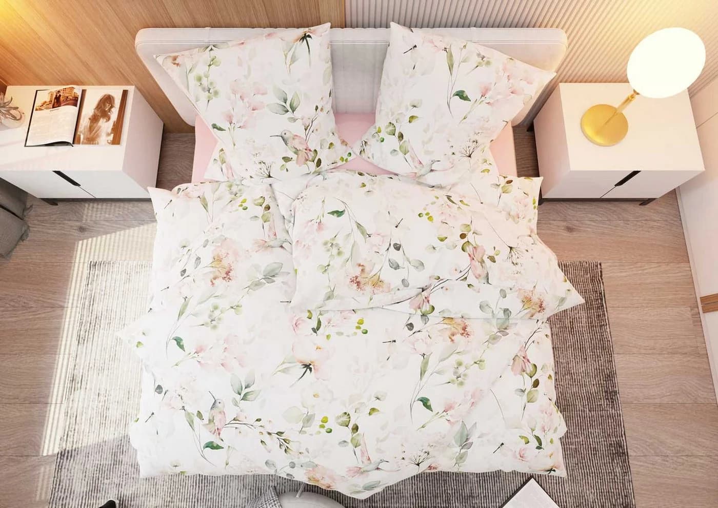 BETTWAESCHE-MIT-STIL Bettwäsche Mako Satin Kolibri Aquarell 2-teilig - Bild 5
