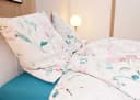 BETTWAESCHE-MIT-STIL Bettwäsche Mako Satin Kolibri Aquarell Petrol-Pink Bild 3