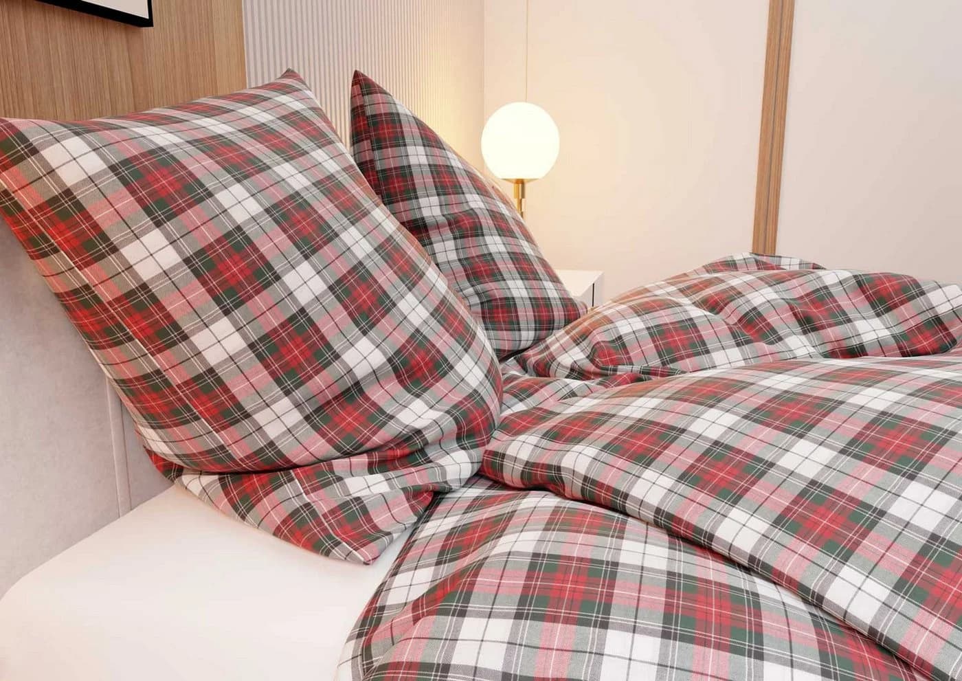 BETTWAESCHE-MIT-STIL Bettwäsche Flanell Schotten Tartan - verschiedene Farben - Bild 4