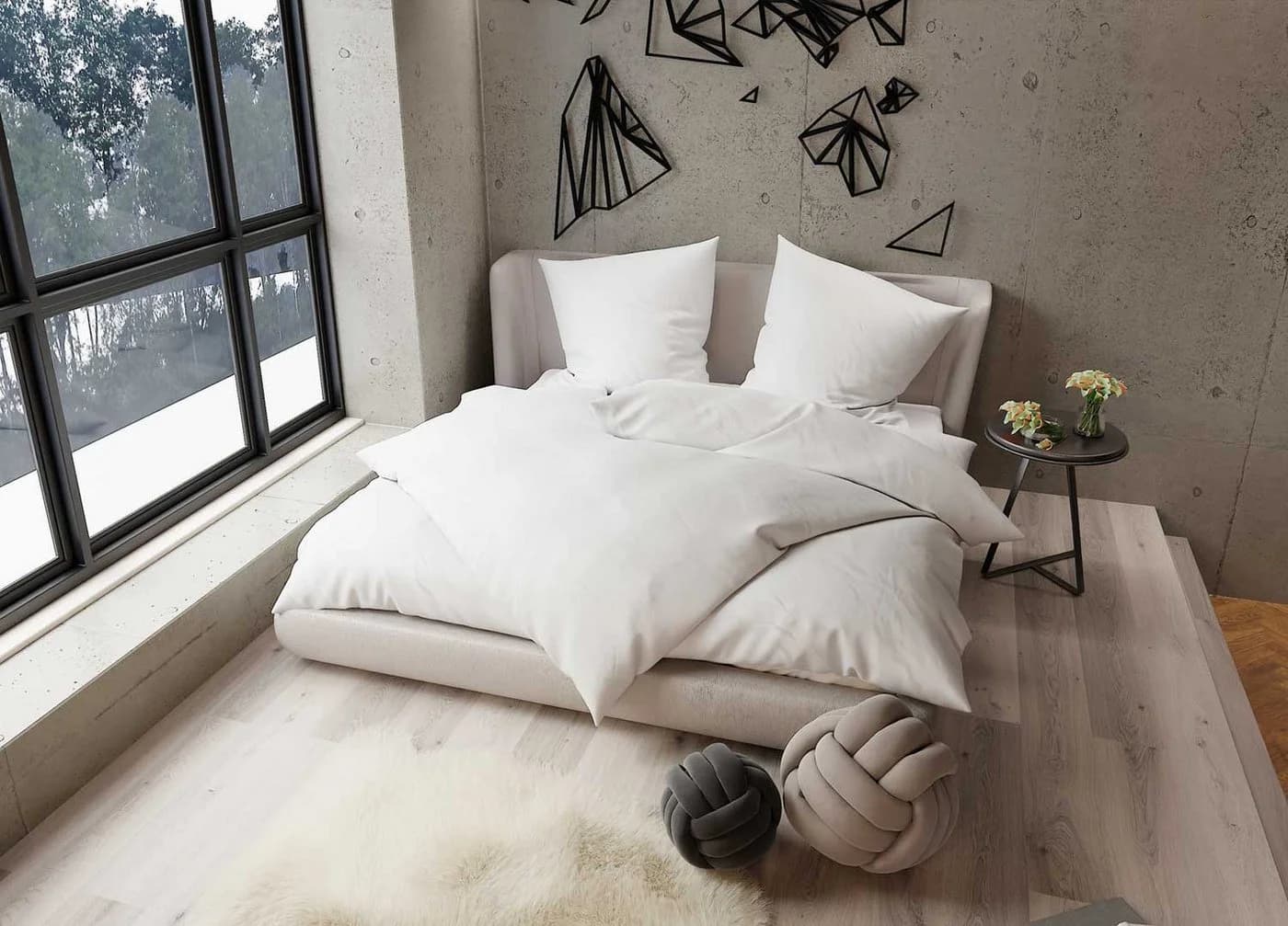 BETTWAESCHE-MIT-STIL Bettwäsche TENCEL™ Lyocell uni stahlgrau 3-teilig