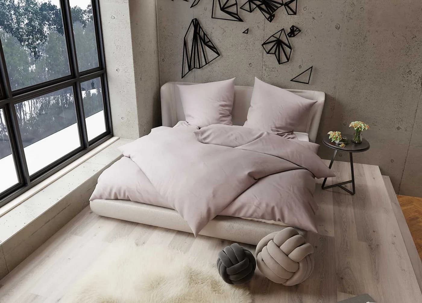 BETTWAESCHE-MIT-STIL Bettwäsche TENCEL™ Lyocell Uni Grau 2-teilig
