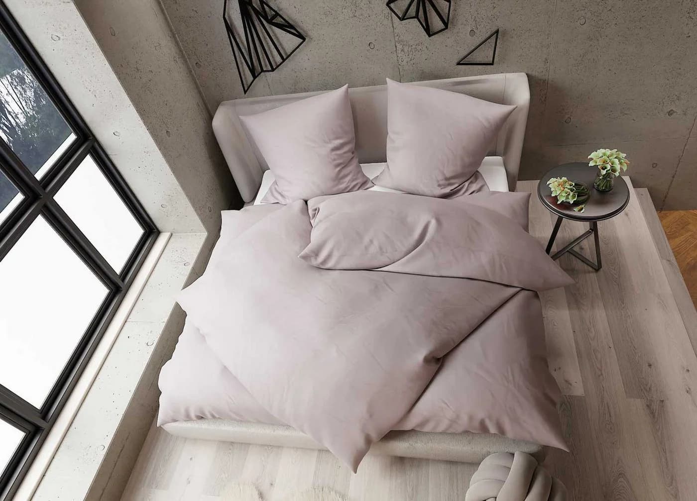 BETTWAESCHE-MIT-STIL Bettwäsche TENCEL™ Lyocell Uni Grau 2-teilig - Bild 5