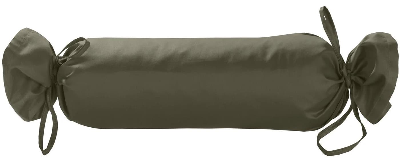 BETTWAESCHE-MIT-STIL Nackenrollenbezug Mako Satin Grün 15x40 cm - Bild 2