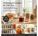 gouveo Vorratsglas 24-tlg. 405 ml mit Schraubdeckel & Bienenwabe-Motiv Bild 1