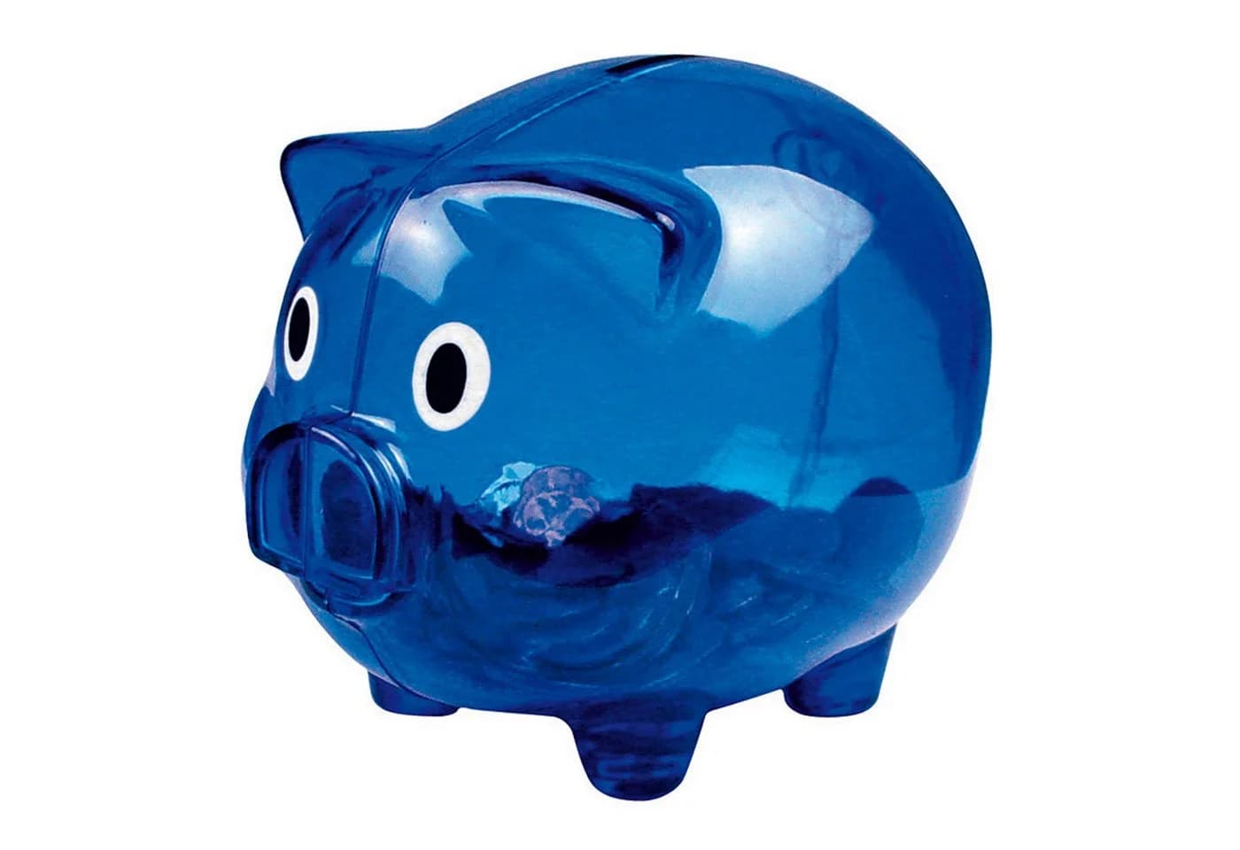 Macma Spardose Sparschwein Transparent Blau