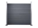 Belladoor WPC Sichtschutzzaun Bohlenset Grau blickdicht Bild 1