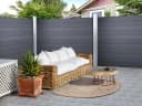 Belladoor WPC Sichtschutzzaun Bohlenset Grau blickdicht Bild 5