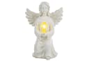 Haushalt International Gartenfigur LED-Solarengel mit Solarpanel Bild 1