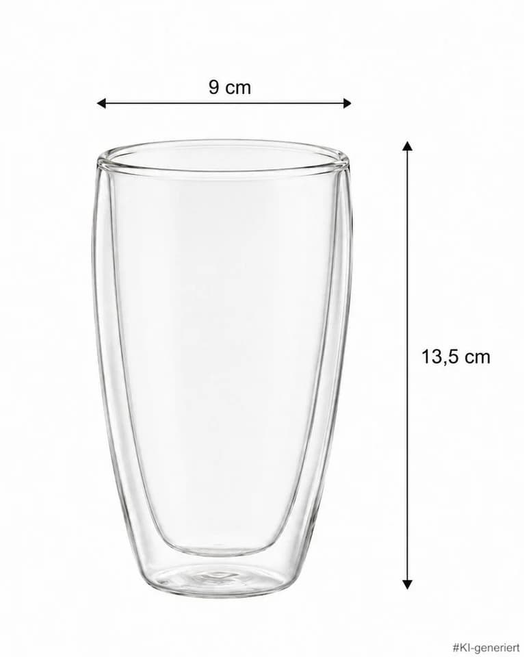Haushalt International Latte Macchiato-Glas 6-tlg. Doppelwandig 400ml - Bild 3