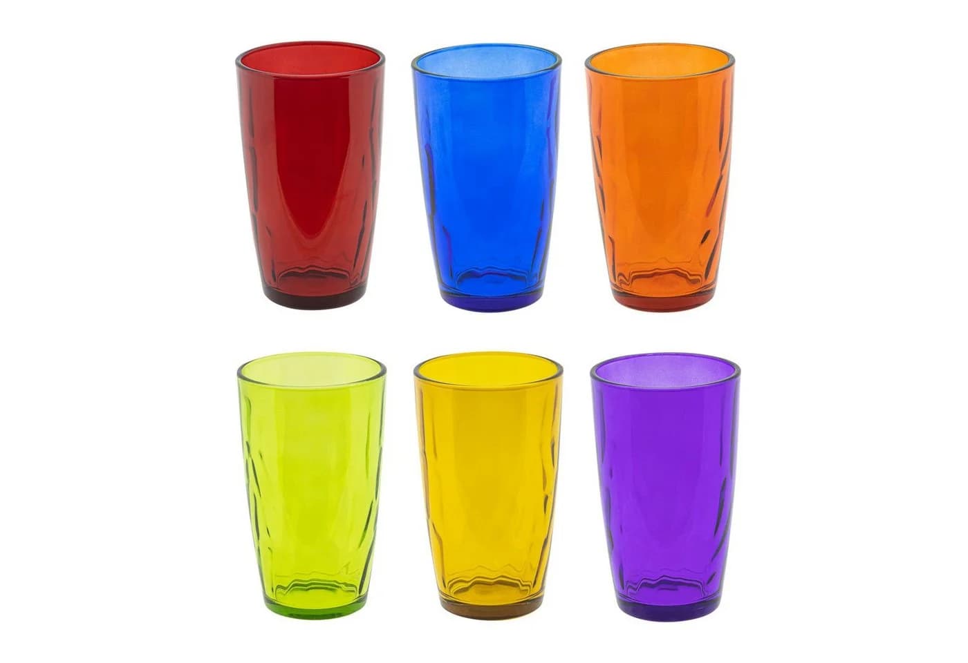 Haushalt International 6-teiliges Gläser-Set Bunt Glas Trinkgläser - Bild 3