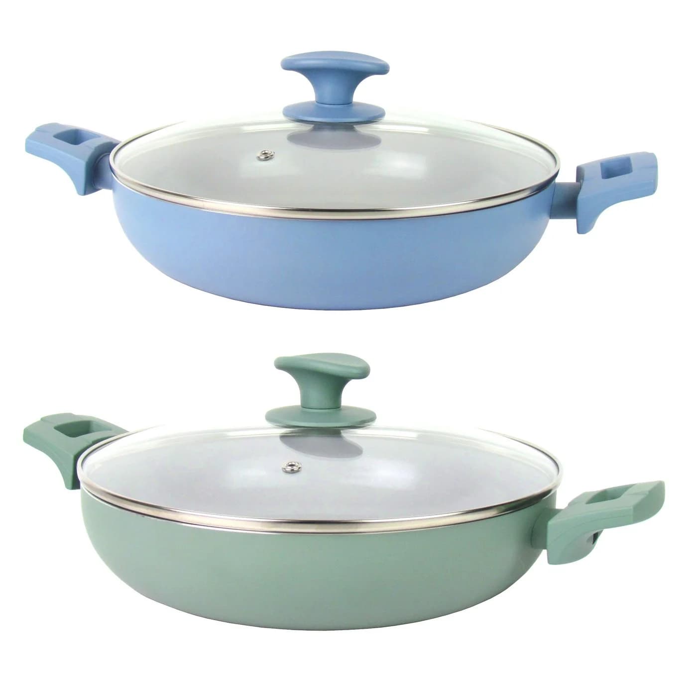 Michelino Servierpfanne XL inkl. Glasdeckel Ø 28cm Blau - Bild 2
