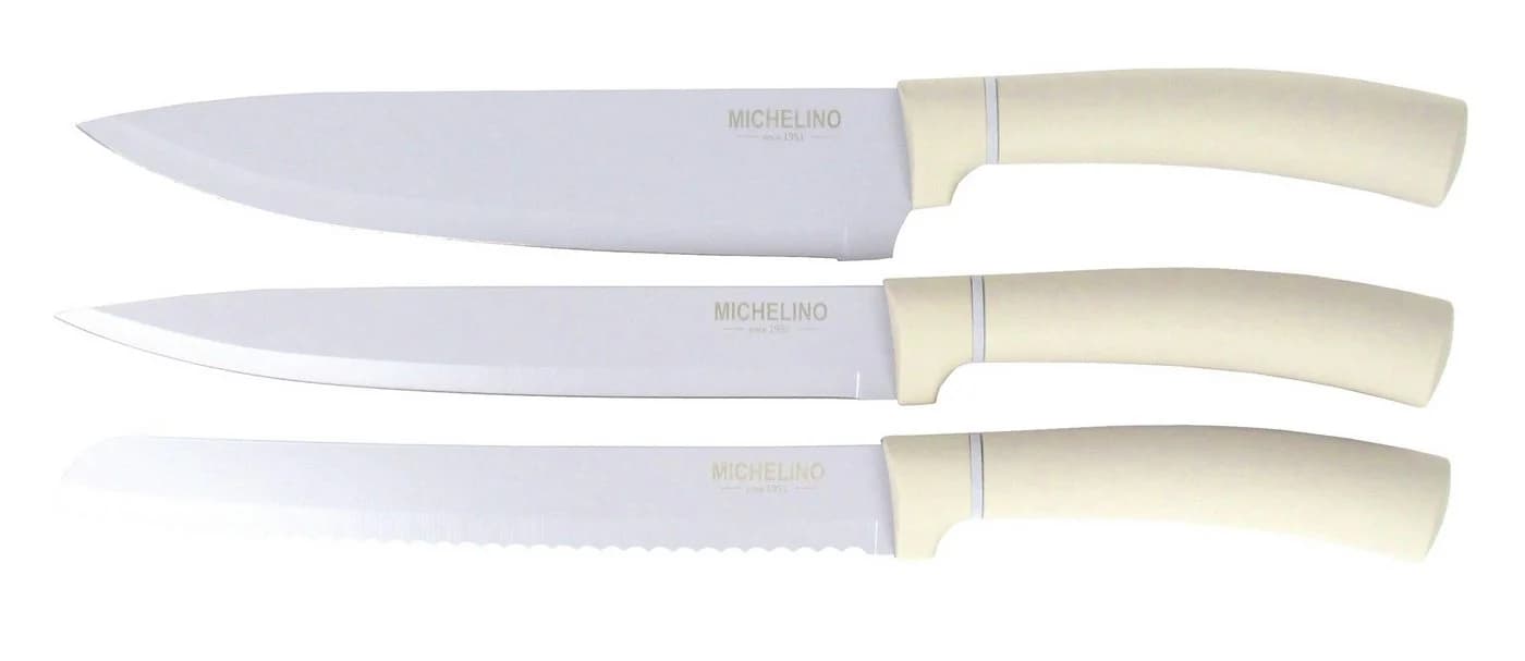Michelino Messerblock 6-tlg. Beige Klingenstahl Spülmaschinengeeignet - Bild 4