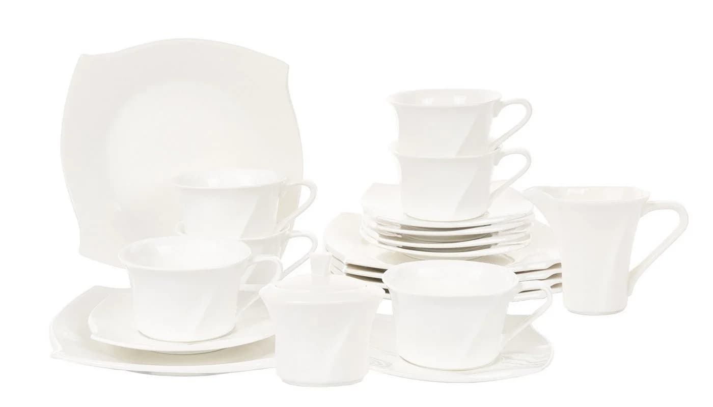 Retsch Arzberg Kaffeeservice 20-teilig Porzellan Creme-Weiß - Bild 2