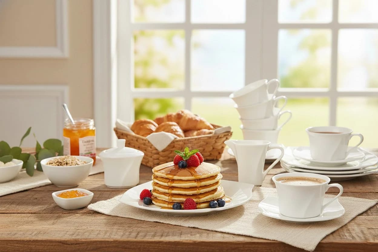 Retsch Arzberg Kaffeeservice 20-teilig Porzellan Creme-Weiß - Bild 3