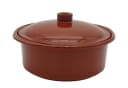 steinwohn Schmortopf Ton-Cocotte mit Deckel Glasierter Schmortopf Ton Rot-Braun Bild 3