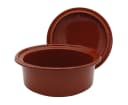 steinwohn Schmortopf Ton-Cocotte mit Deckel Glasierter Schmortopf Ton Rot-Braun Bild 4