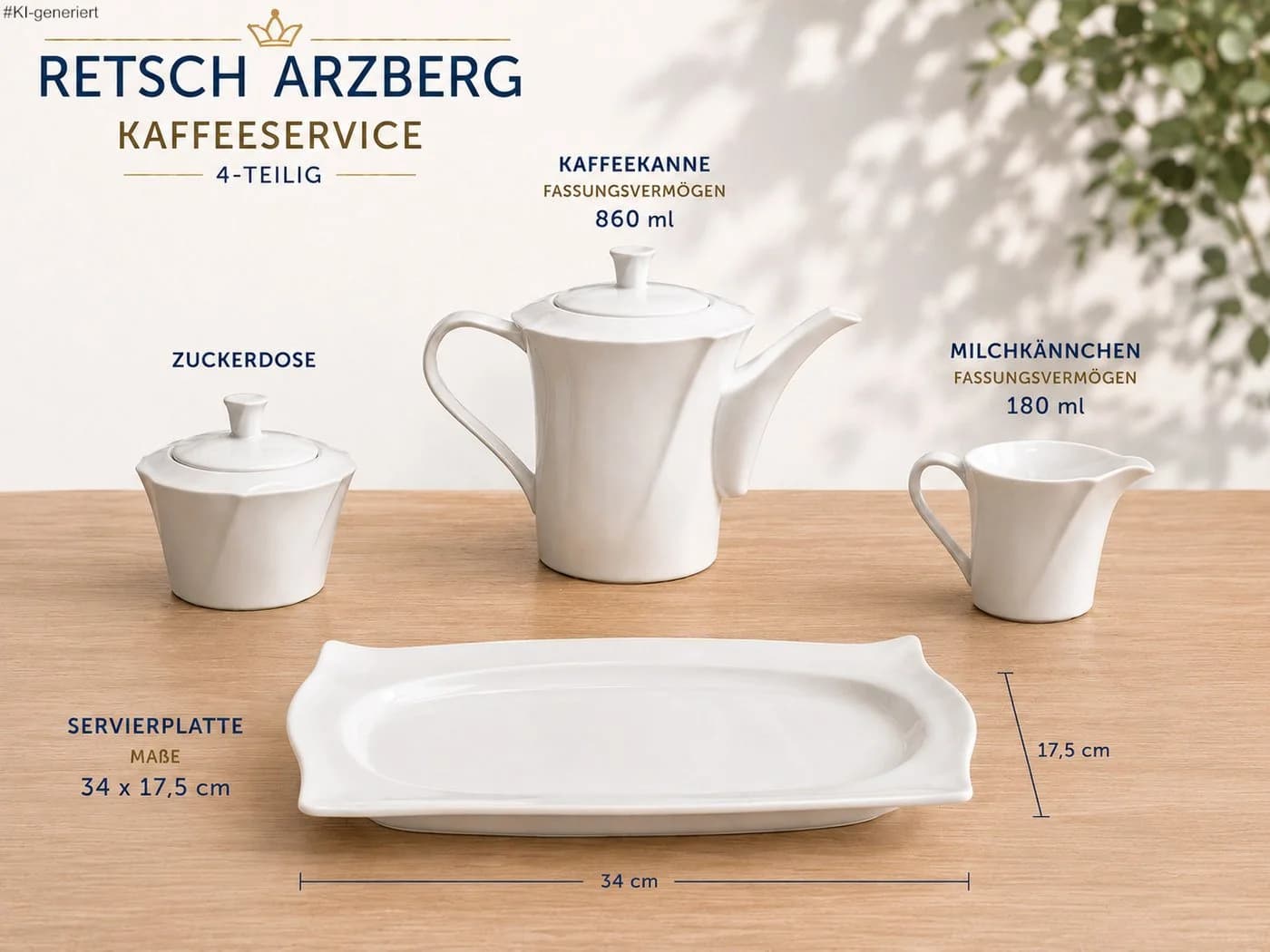 Retsch Arzberg Kaffeeservice 16-teilig Weiß Porzellan - Bild 2