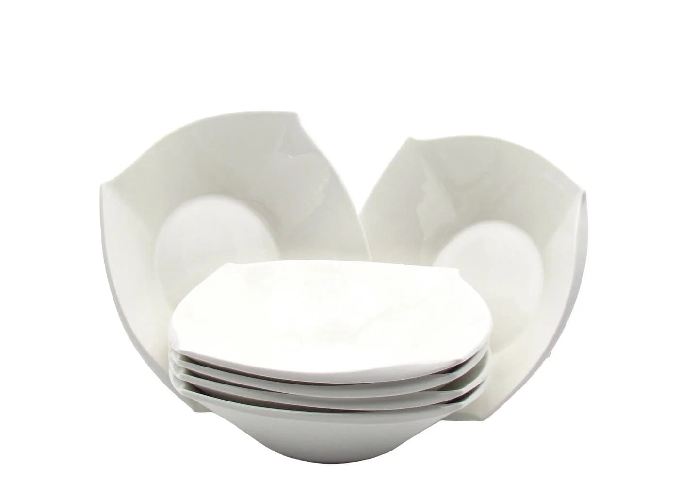 Retsch Arzberg Salatteller & Bowl-Teller Porzellan Weiß Ø 24 cm 6er Set