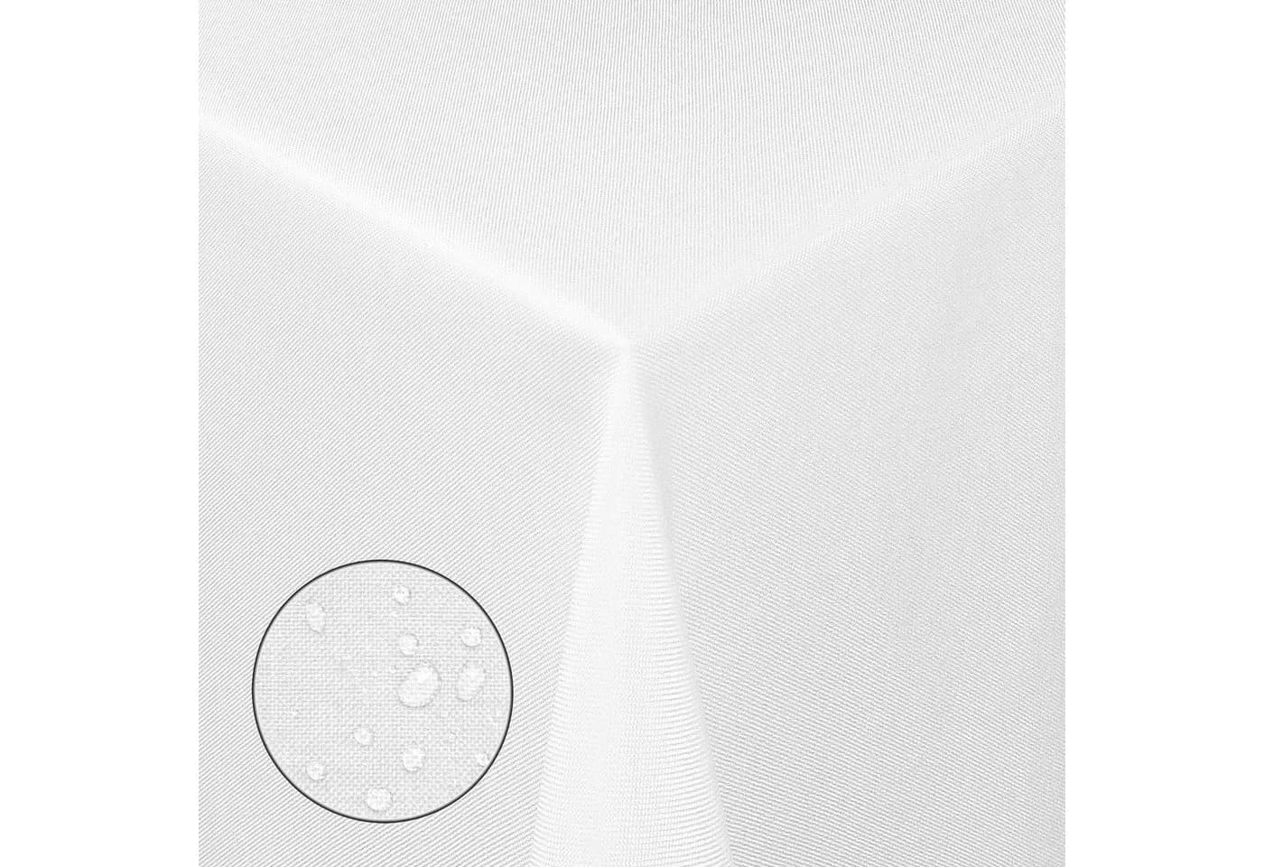 Moderno Tischdecke Damast Leinenoptik Jacquard Fleckschutz 80x80 cm