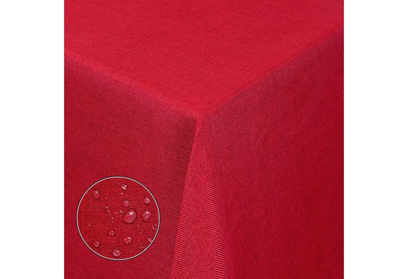 Moderno Tischdecke Leinenoptik Rot 80x80 cm Fleckschutz