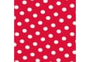 Moderno Wachstuch Tischdecke 140x140 cm Rot-Weiss mit Punkten Bild 1