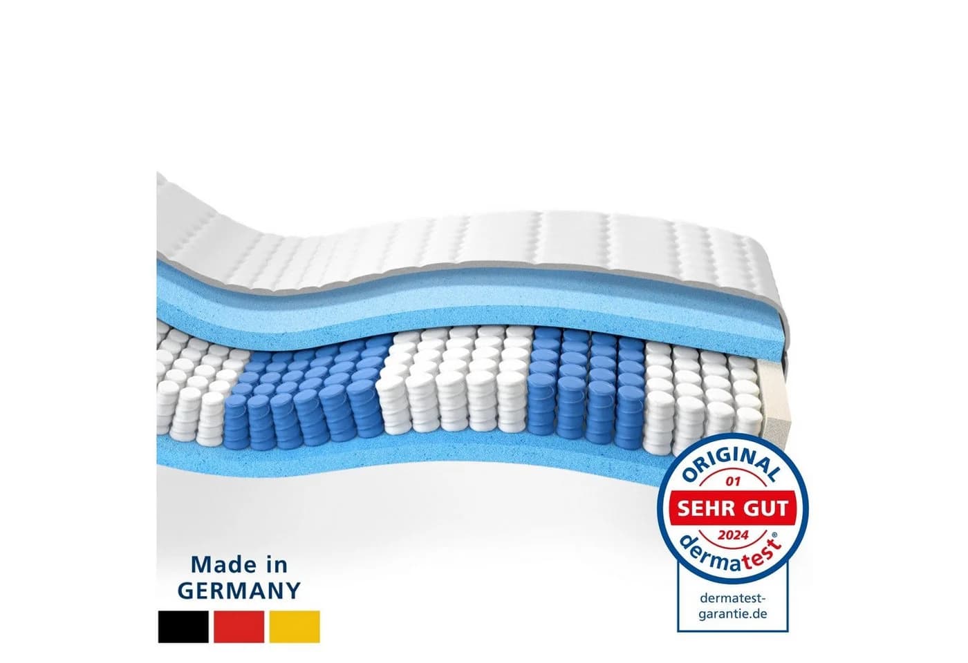 AM Qualitätsmatratzen Premium 7-Zonen Taschenfederkernmatratze H4 TENCEL Bezug - Bild 2