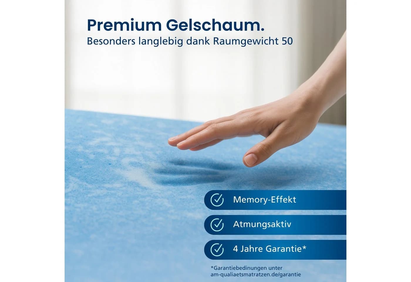 AM Qualitätsmatratzen Gelschaum Topper weich 4 cm - Bild 3