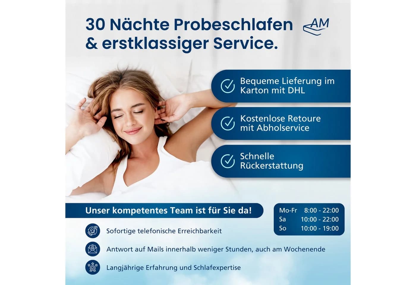 AM Qualitätsmatratzen Gelschaum Topper weich 4 cm - Bild 5
