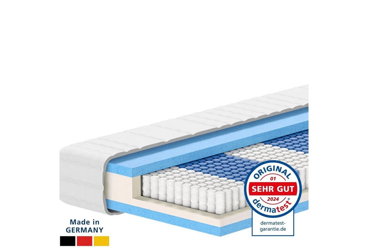 AM Qualitätsmatratzen Taschenfederkernmatratze 1000 Federn 7-Zonen TENCEL - Bild 2