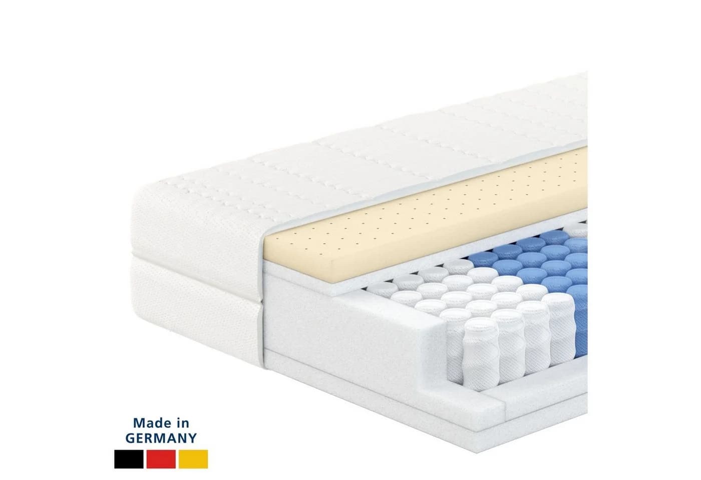 AM Qualitätsmatratzen Taschenfederkernmatratze 7-Zonen mit Latex - Bild 2