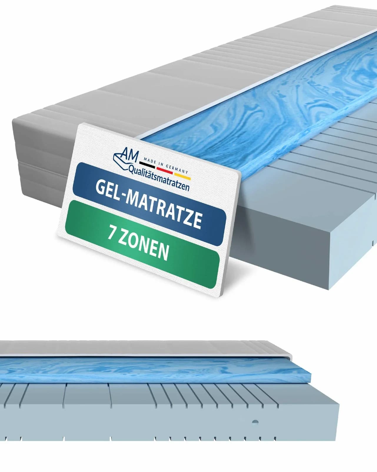 AM Qualitätsmatratzen Gelschaum-Matratze H2 90x200 cm