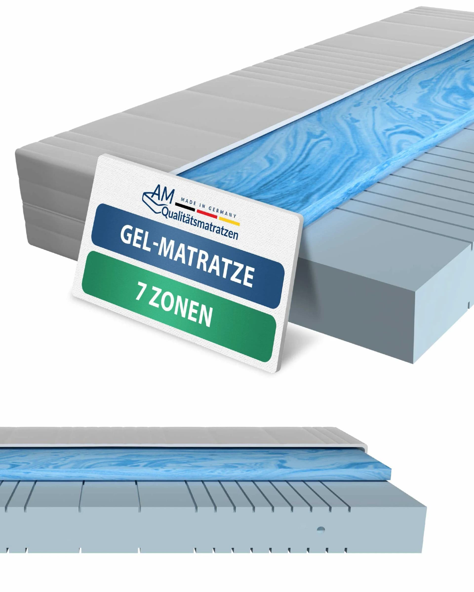 AM Qualitätsmatratzen Gelschaum-Matratze H3 160 x 200 cm
