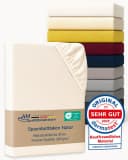 AM Qualitätsmatratzen Spannbettlaken Baumwolle Creme Bild 1