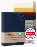 AM Qualitätsmatratzen Spannbettlaken Baumwolle Dunkelblau Bild 1