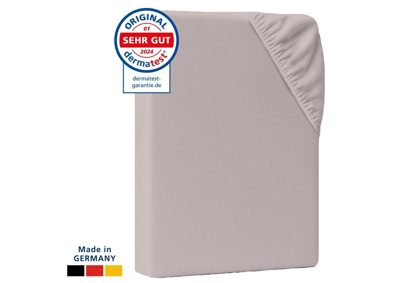 AM Qualitätsmatratzen Spannbettlaken Baumwolle Taupe für Boxspringbetten - Bild 2