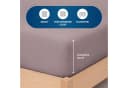AM Qualitätsmatratzen Spannbettlaken Baumwolle Taupe für Boxspringbetten Bild 4