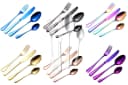 Eyecatcher Besteck-Set 4-tlg. Edelstahl Schwarz/Silber Bild 1