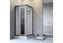 Dusche-24 Komplettdusche 90x90 cm Schwarz/Weiß mit Regendusche Bild 2