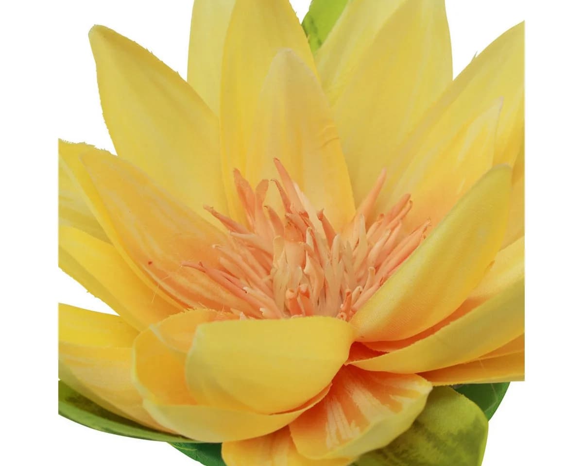 Florists Products Schwimmende Seerose Deko Gelb Kunststoff 2 Stück