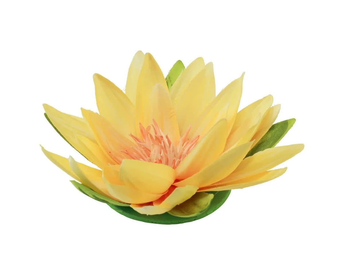 Florists Products Schwimmende Seerose Deko Gelb Kunststoff 2 Stück - Bild 2