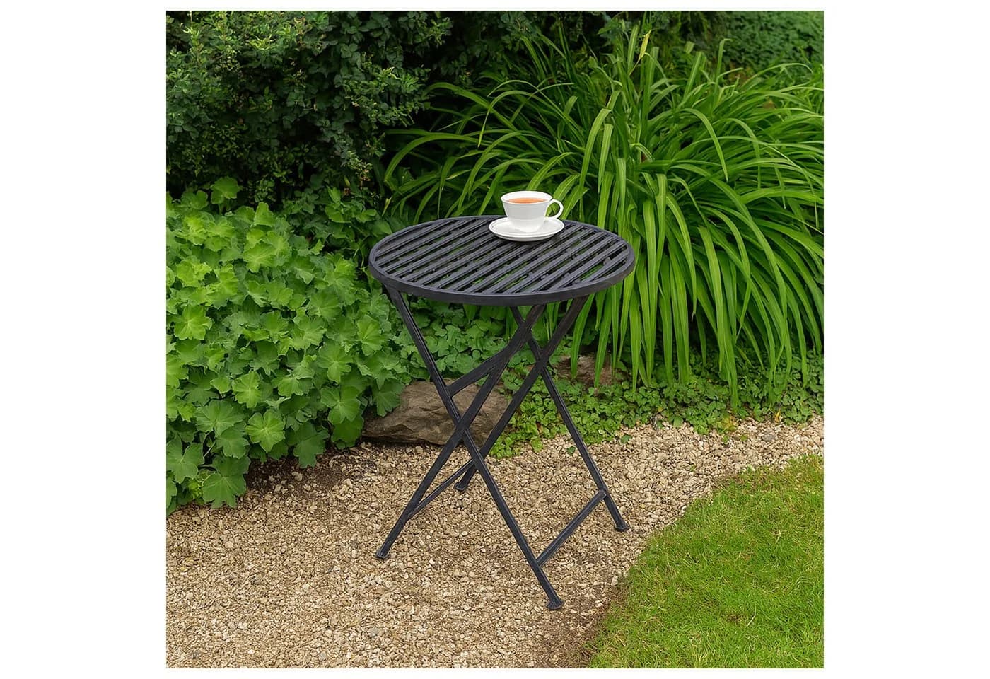 HTI-Line Gartentisch rund Valentine Garden Metall Nostalgie Ø 60 cm - Bild 4