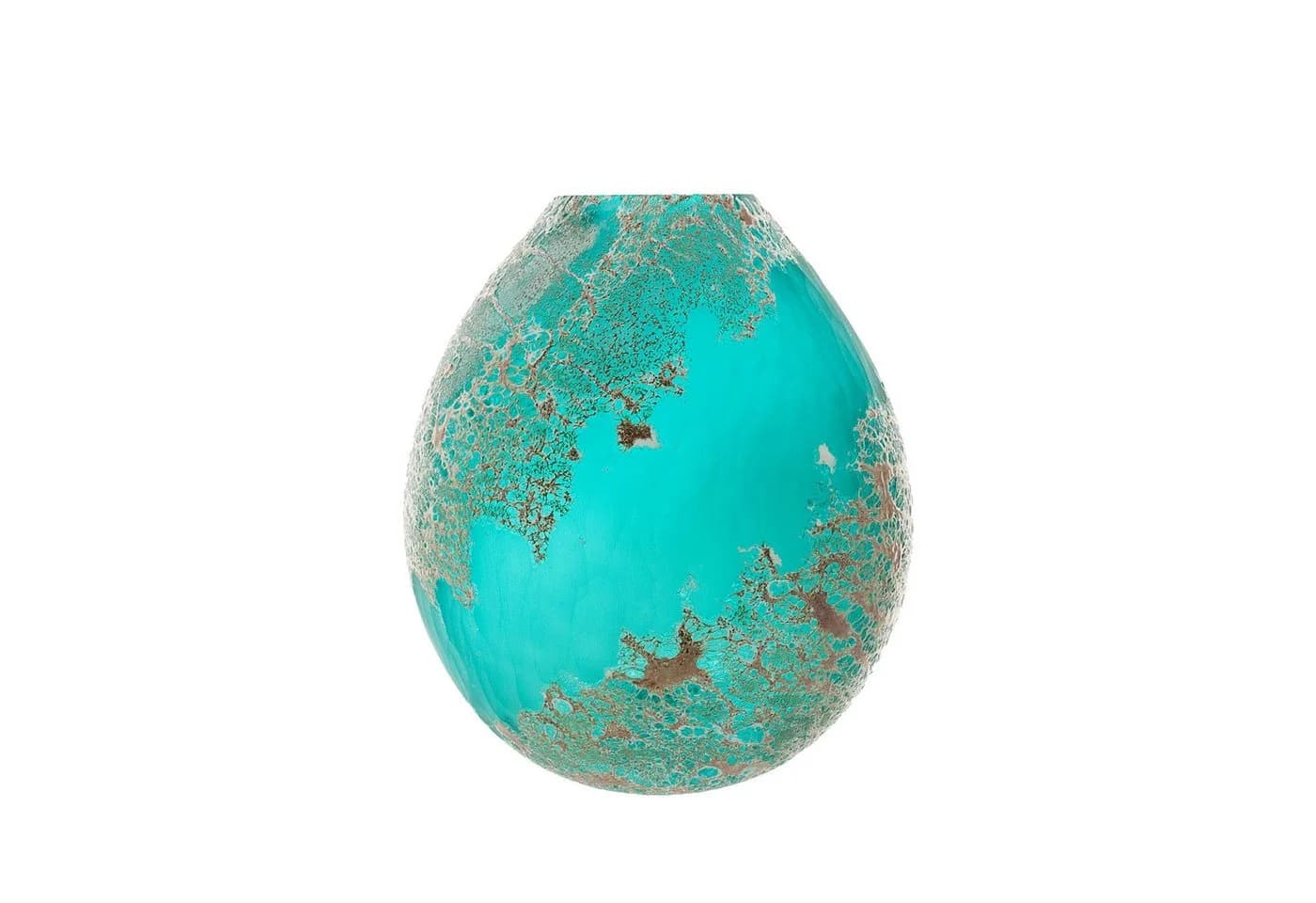NTK-Collection Dekovase Ocean XL Türkis-Gold Tischvase - Bild 2