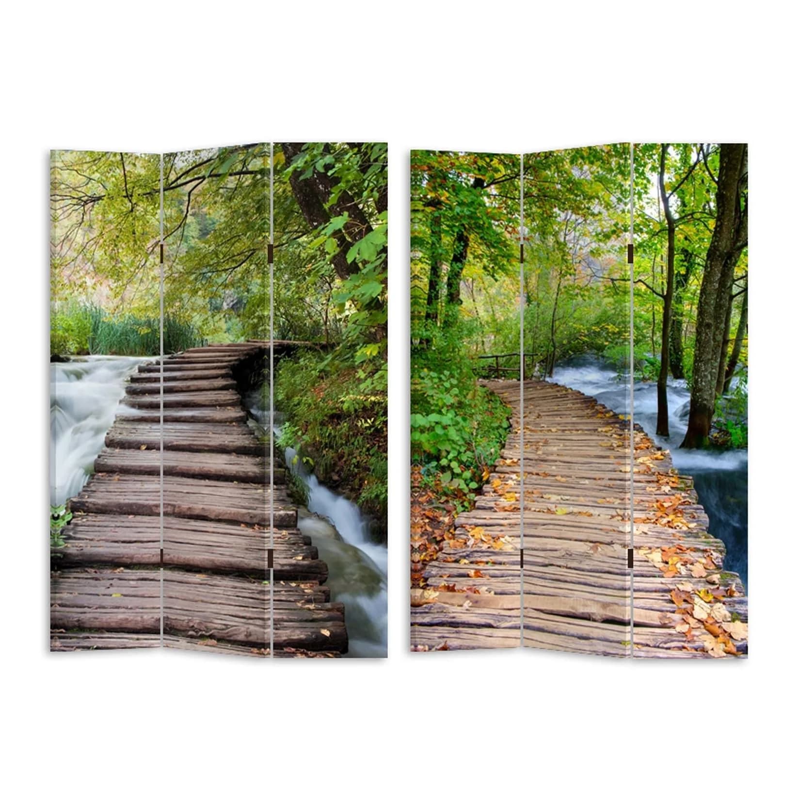 HTI-Line Paravent Bridge 2 - Raumteiler mit Hirschmotiv