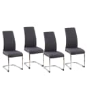 HTI-Line Freischwinger Schwingstuhl SallyC Grau 4er Set Bild 1