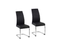 HTI-Line Freischwinger Schwingstuhl SallyC 2er Set Schwarz Kunstleder Bild 2