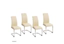 HTI-Line Freischwinger Schwingstuhl SallyC 4er Set Kunstleder Beige/Weiß Bild 1