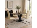 HTI-Line Freischwinger Schwingstuhl SallyC 4er Set Kunstleder Beige/Weiß Bild 2