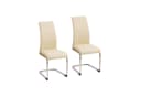 HTI-Line Freischwinger Schwingstuhl SallyC 2er Set Beige Kunstleder Bild 1