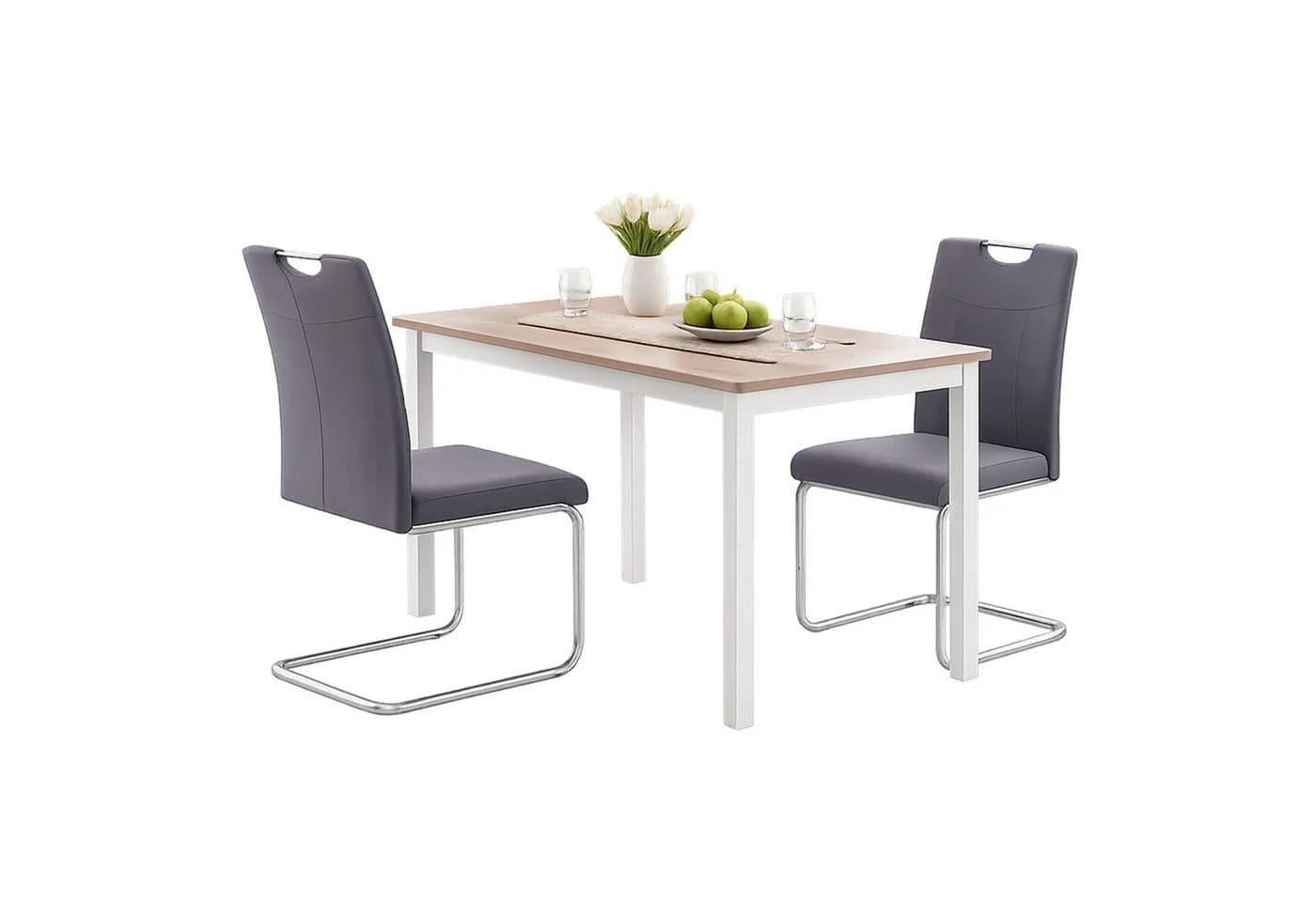 HTI-Line Freischwinger Schwingstuhl KellyC Grau 2er Set - Bild 2