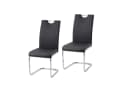 HTI-Line Freischwinger Schwingstuhl KellyC PU 2er Set Schwarz Kunstleder Bild 3